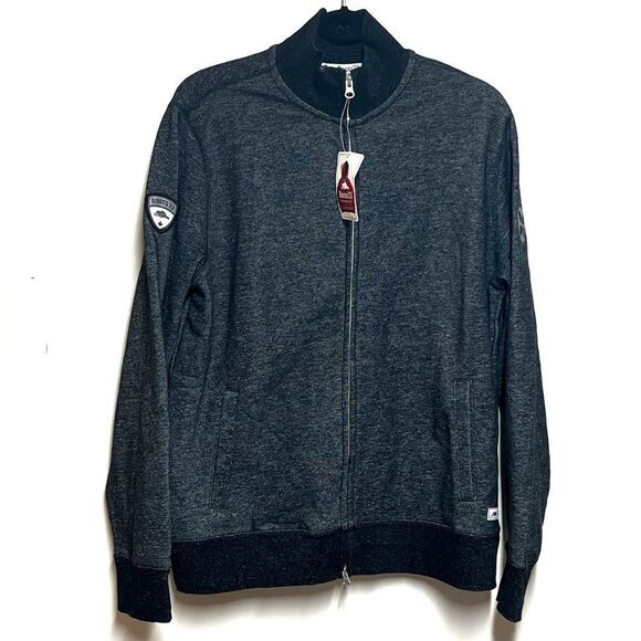 NWT Roots 73  Pinehurst Charcoal Fleece Zip Jacket Sz L - Picture 2 of 8